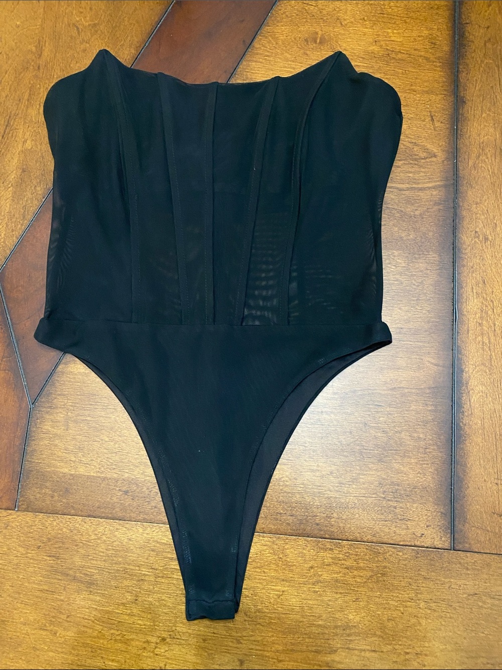 Princess Polly Mesh Black Bodysuit